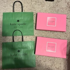 Brand New Lot of Kate Spade Gift Boxes Gift bags: Packaging 2 Bags 2 Boxes